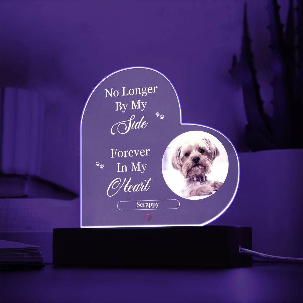 Personalized Acrylic Heart Plaque – Custom Dog Memorial Home Keepsake