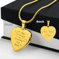 If Love Could Have Saved You - Heart Necklace - 18k Yellow Gold Finish / Yes - Jewelry