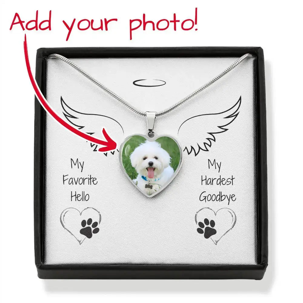 My Hardest Goodbye Heart Necklace – Personalized Dog Memorial Keepsake - Jewelry
