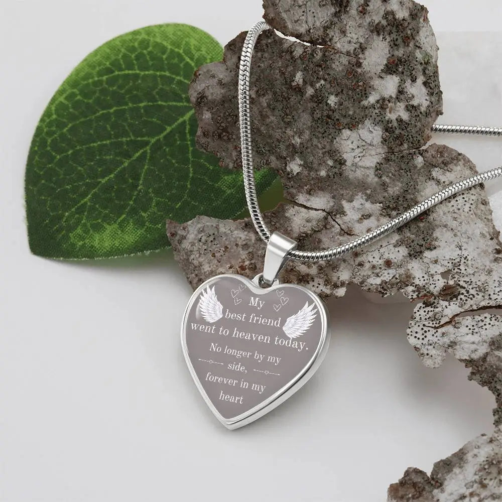 No Longer By My Side Forever In My Heart Necklace - Jewelry