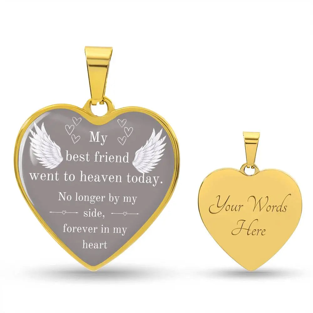 No Longer By My Side Forever In My Heart Necklace - Jewelry