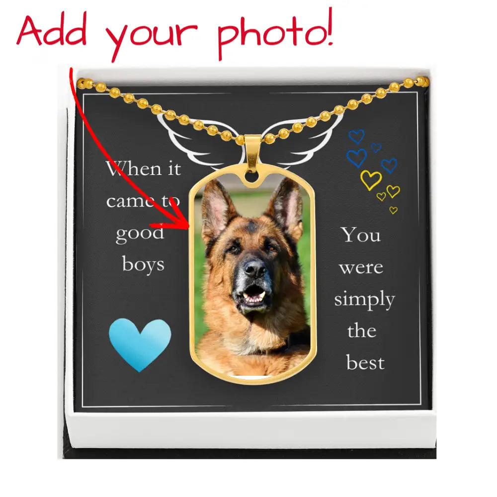 The Best Good Boy Dog Tag Necklace Jewelry