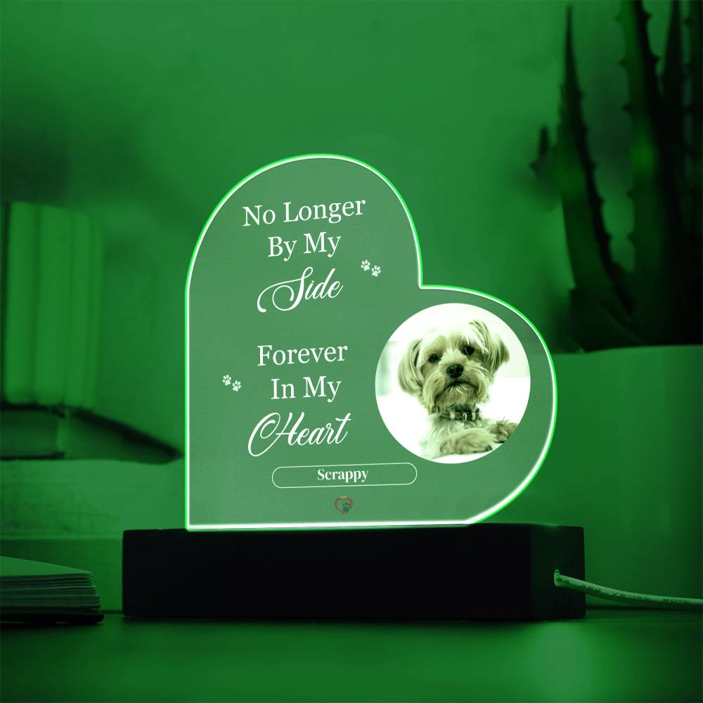 Personalized Acrylic Heart Plaque – Custom Dog Memorial Home Keepsake