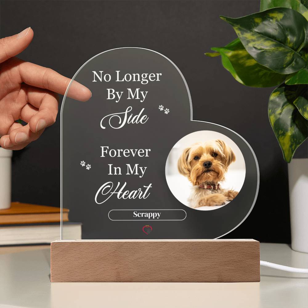 Personalized Acrylic Heart Plaque – Custom Dog Memorial Home Keepsake