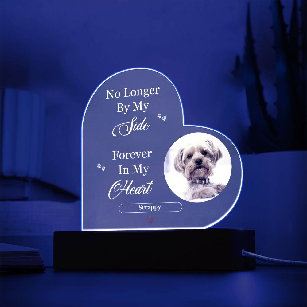Personalized Acrylic Heart Plaque – Custom Dog Memorial Home Keepsake