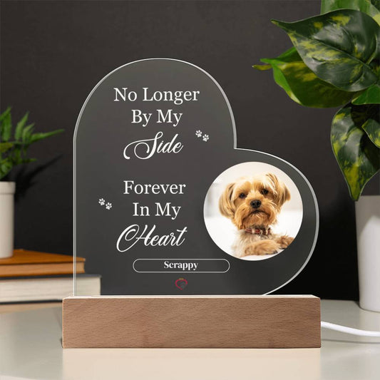 Personalized Dog Memorial Acrylic Heart Plaque