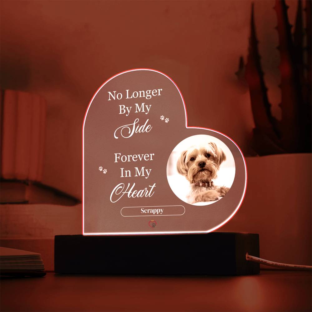 Personalized Acrylic Heart Plaque – Custom Dog Memorial Home Keepsake