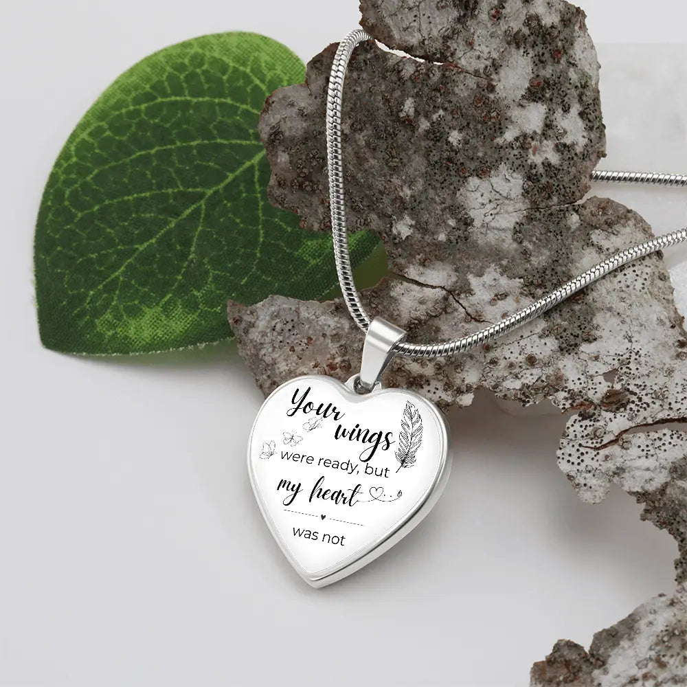 Angel Wings Heart Necklace - Jewelry