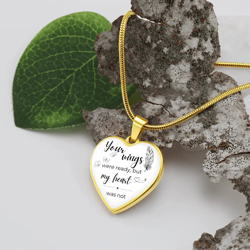 Angel Wings Heart Necklace - Jewelry