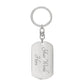 Paw Prints On My Heart Key Chain - Dog Tag with Swivel Keychain (Steel) / Yes - Jewelry Keychain