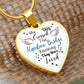 My Dog Crossed The Rainbow Bridge Knowing They Were Loved Heart Necklace - Jewelry Necklace