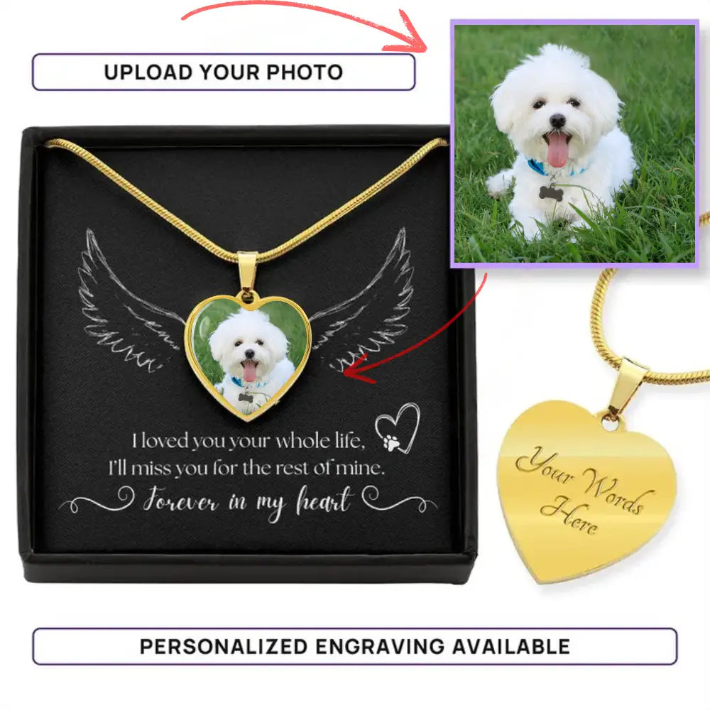 Forever In My Heart - Photo Heart Necklace - Jewelry