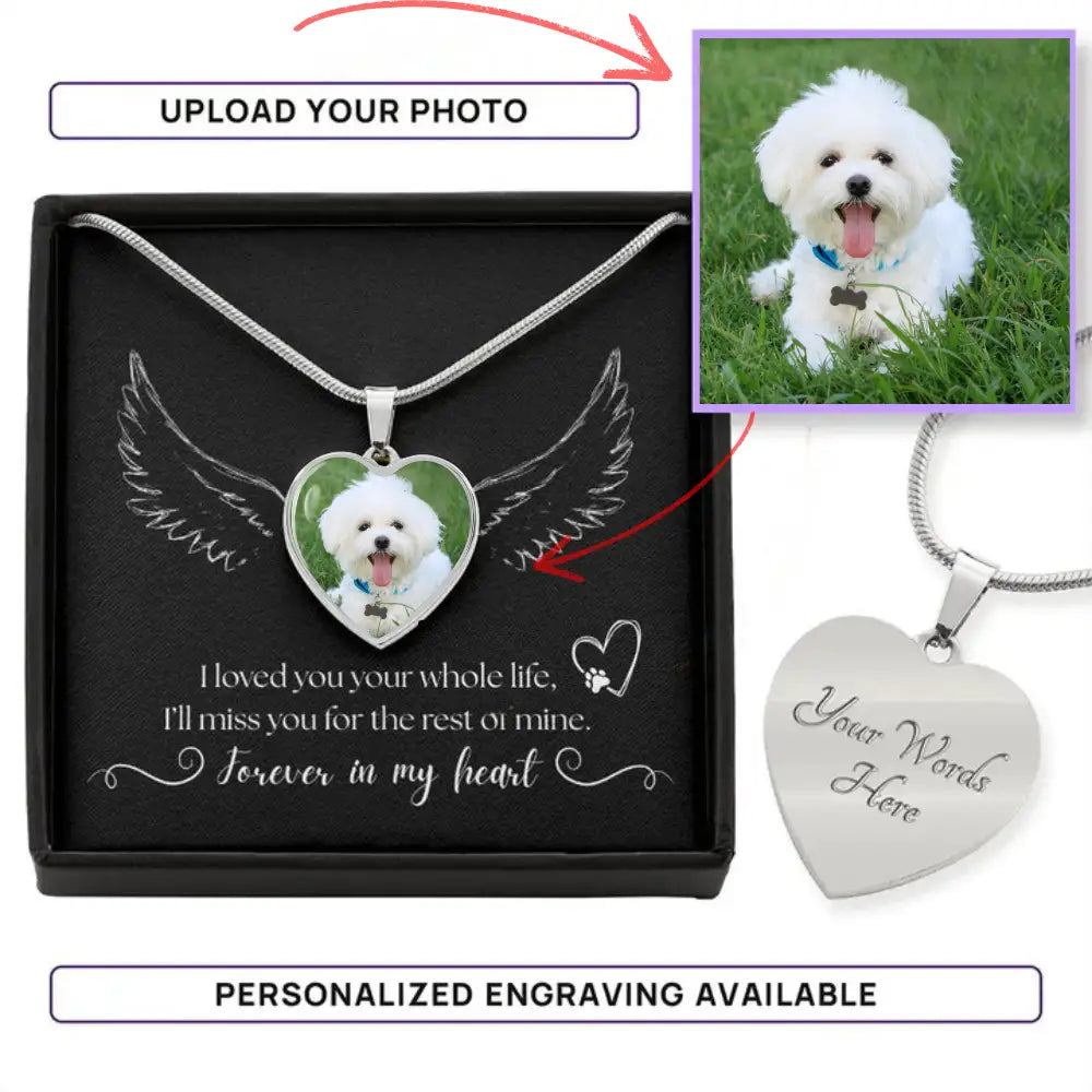 Forever In My Heart - Photo Heart Necklace - Jewelry