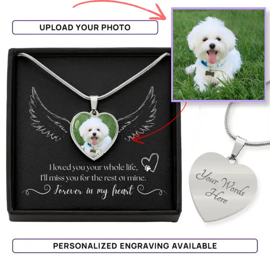 Forever In My Heart - Photo Heart Necklace - Jewelry