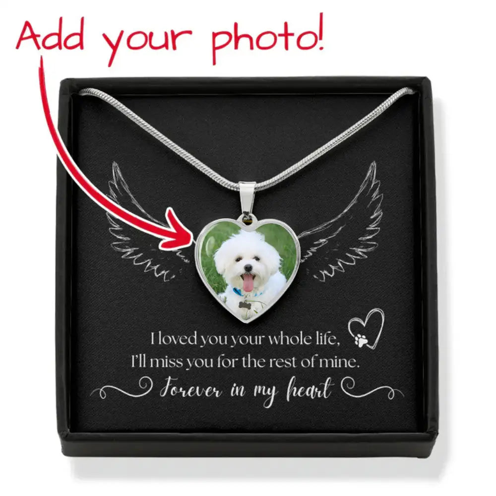 Forever In My Heart - Photo Heart Necklace - Jewelry