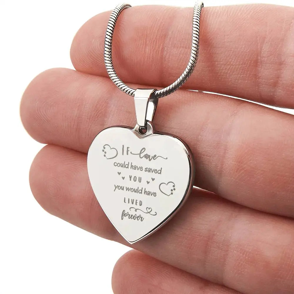 If Love Could Have Saved You - Heart Necklace - Jewelry