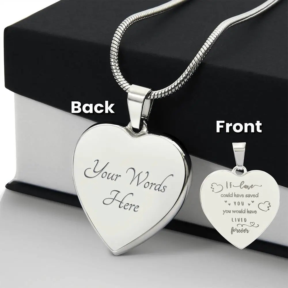 If Love Could Have Saved You - Heart Necklace - Jewelry