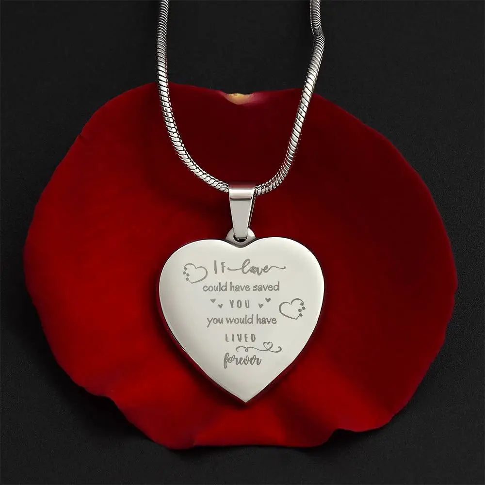 If Love Could Have Saved You - Heart Necklace - Jewelry