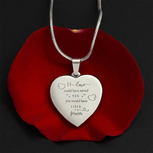 If Love Could Have Saved You - Heart Necklace - Jewelry
