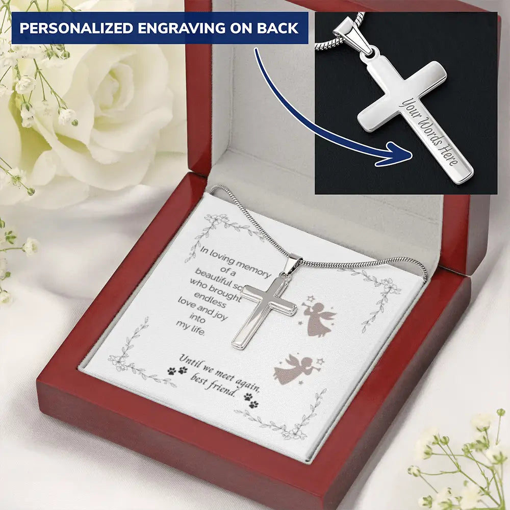 In Loving Memory Cross Necklace - Jewelry