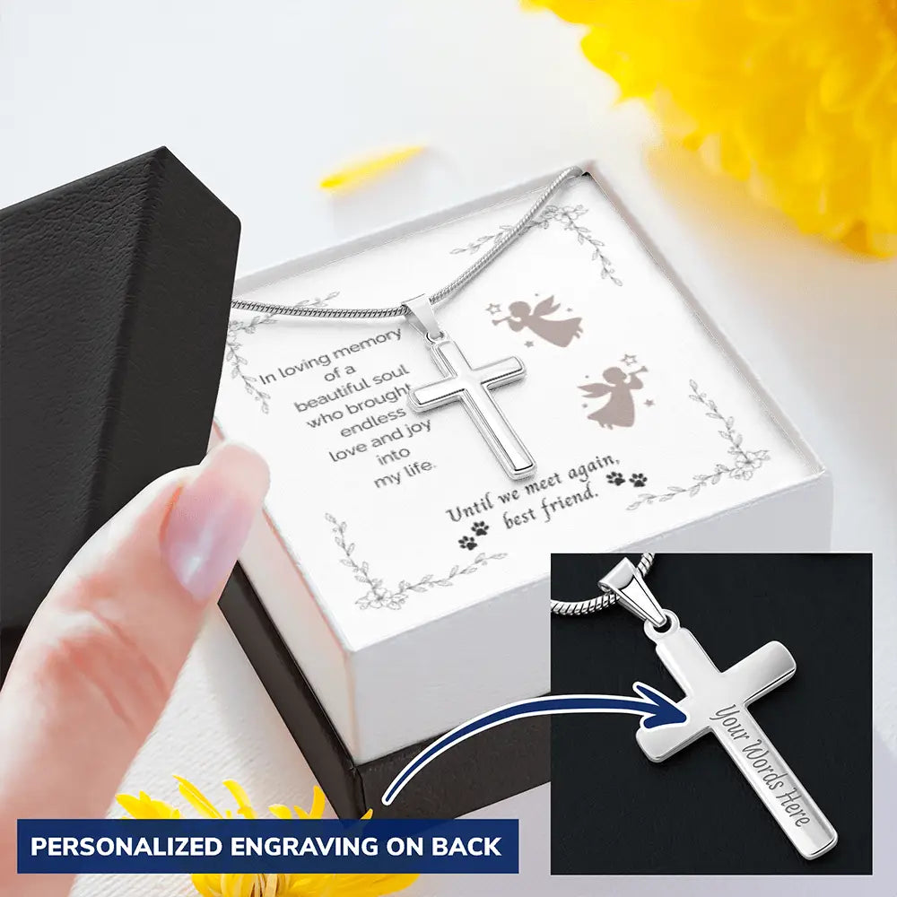 In Loving Memory Cross Necklace - Jewelry
