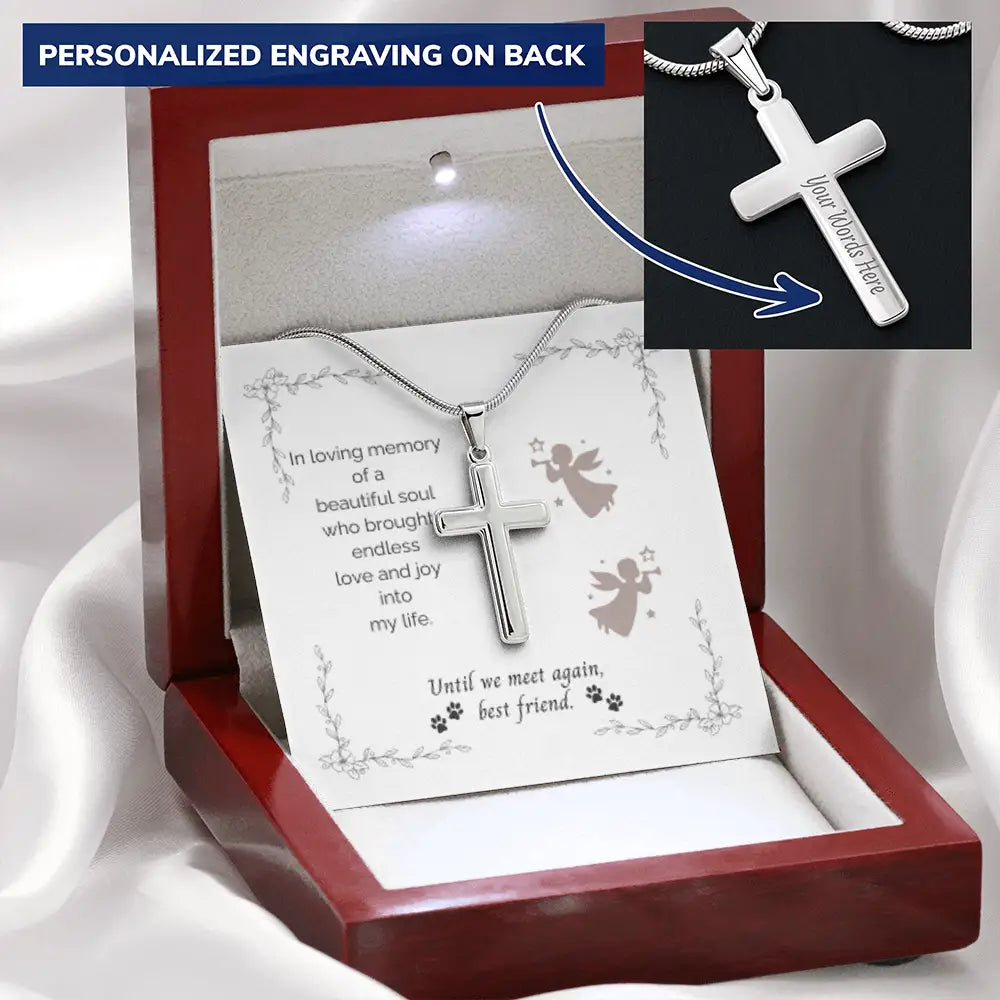In Loving Memory Cross Necklace - Jewelry