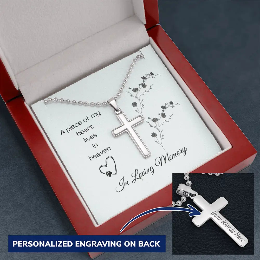 In Loving Memory Cross Necklace - Jewelry