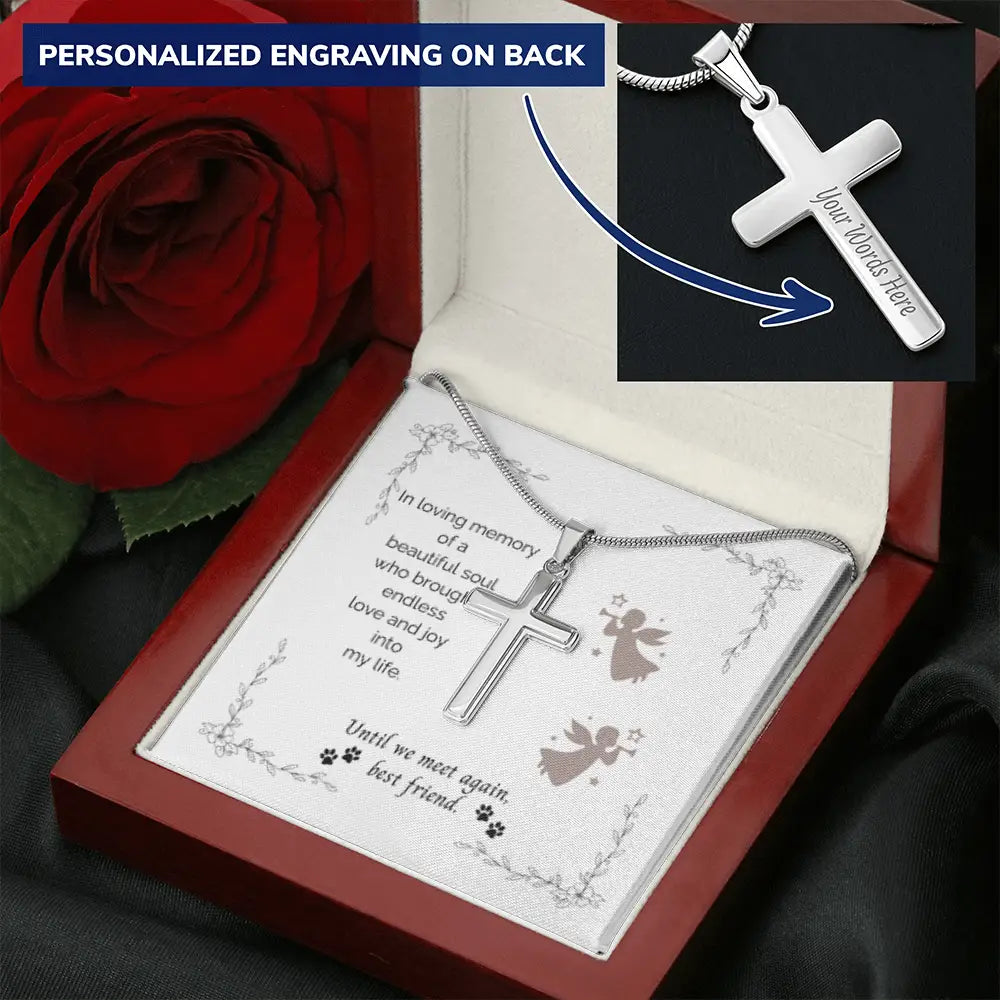 In Loving Memory Cross Necklace - Jewelry