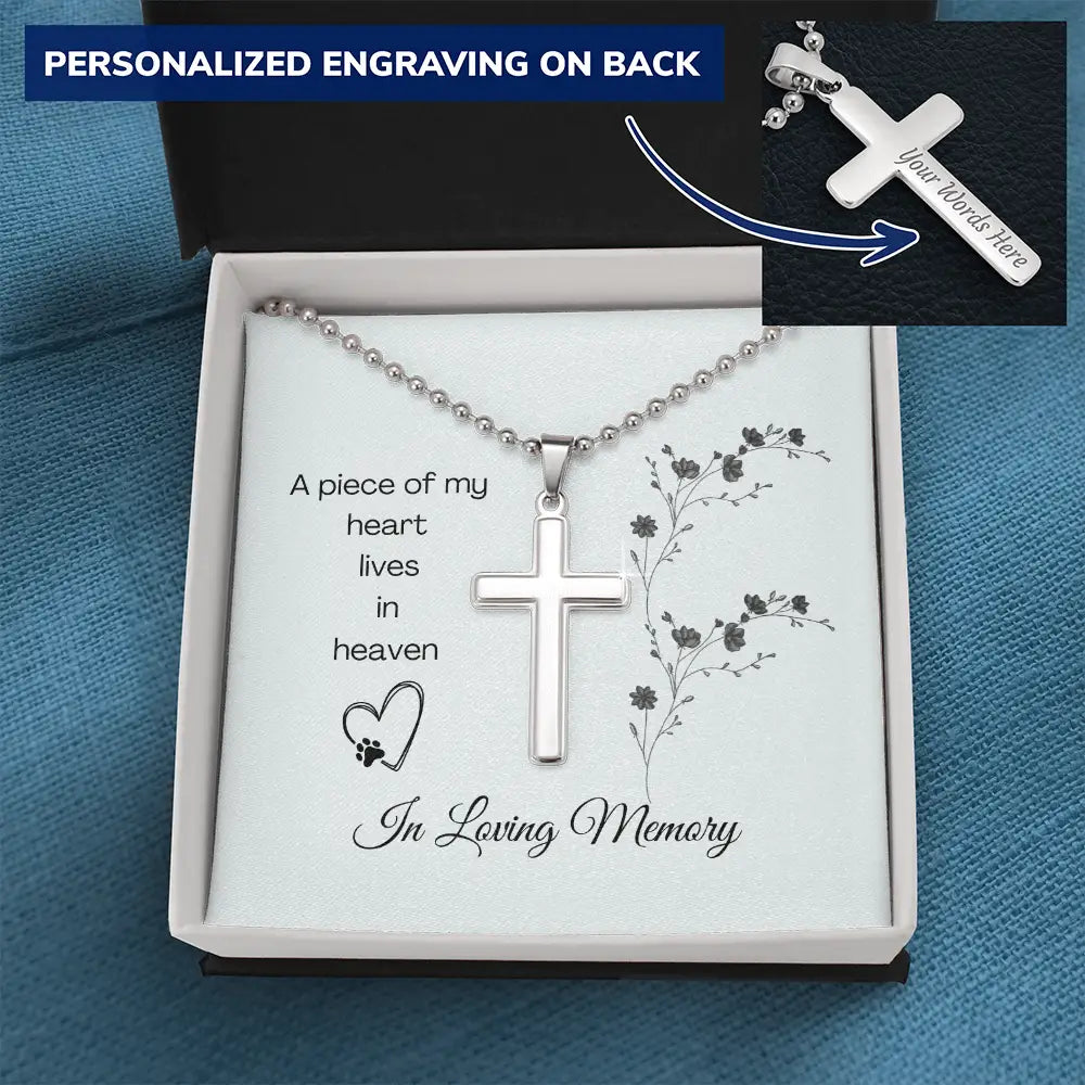 In Loving Memory Cross Necklace - Jewelry