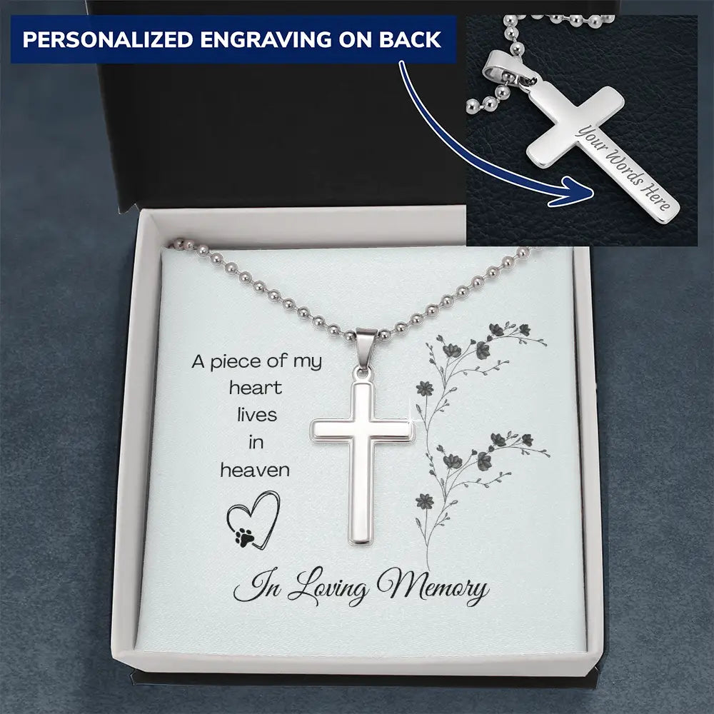 In Loving Memory Cross Necklace - Jewelry