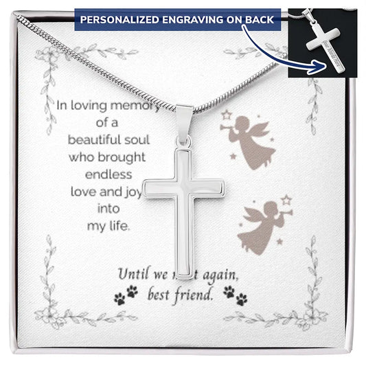 In Loving Memory Cross Necklace - Two Toned Box - Jewelry