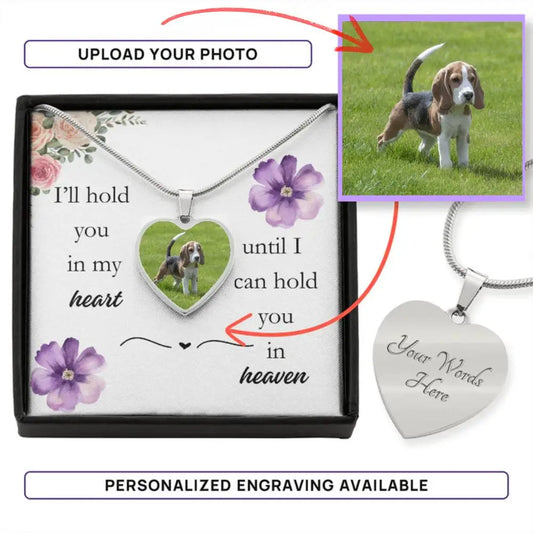 In My Heart Heart Photo Necklace Luxury Necklace (.316 Surgical Steel) / No Jewelry