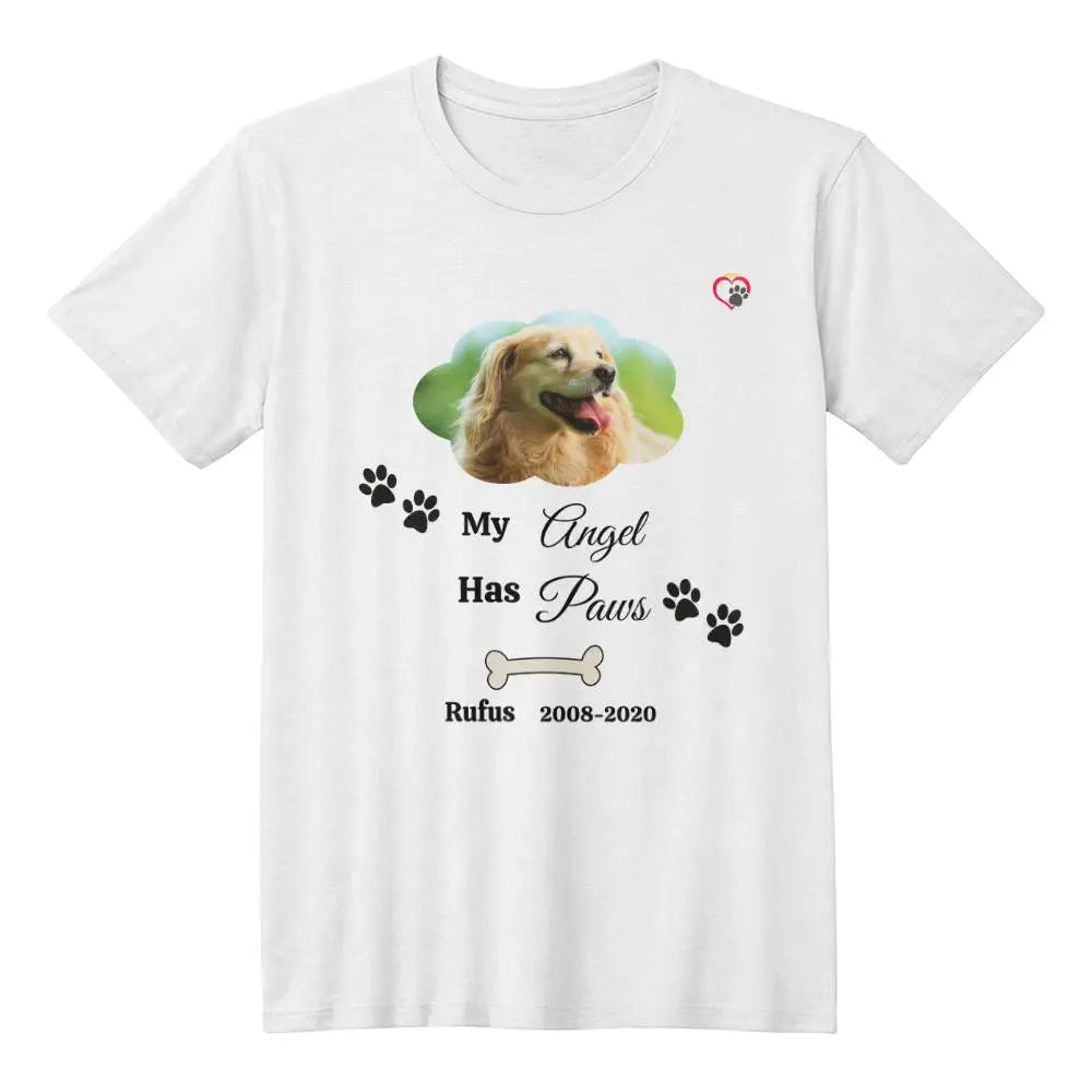 My Angel Has Paws - Personalized T-Shirt - White / XS