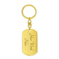 My Angel Watches Me From Rainbow Bridge KeyChain - Dog Tag with Swivel Keychain (Gold) / Yes - Jewelry