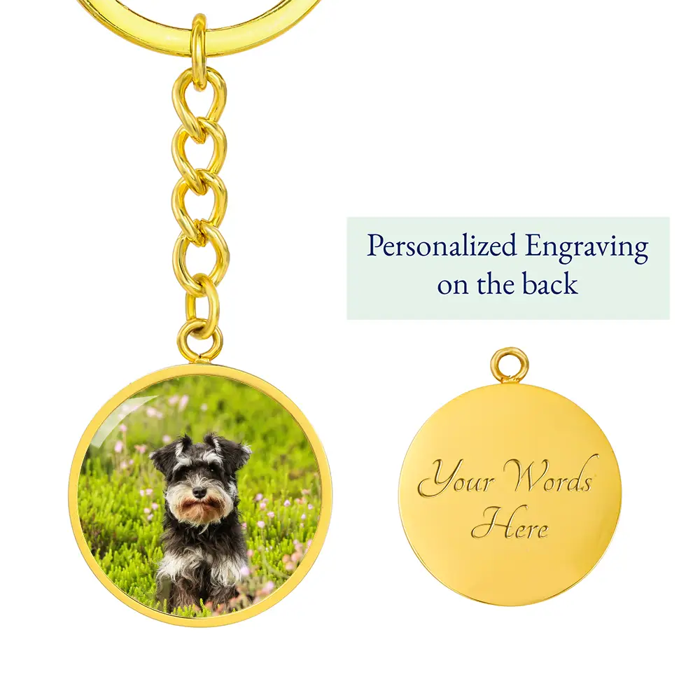 My Angel Watches Over Me - Personalized Circle Keychain - Jewelry