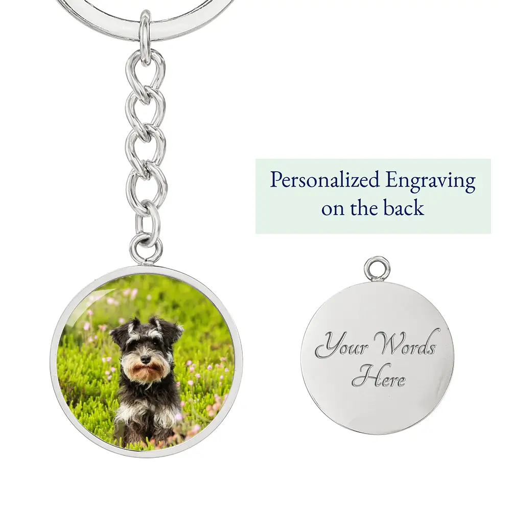 My Angel Watches Over Me - Personalized Circle Keychain - Jewelry