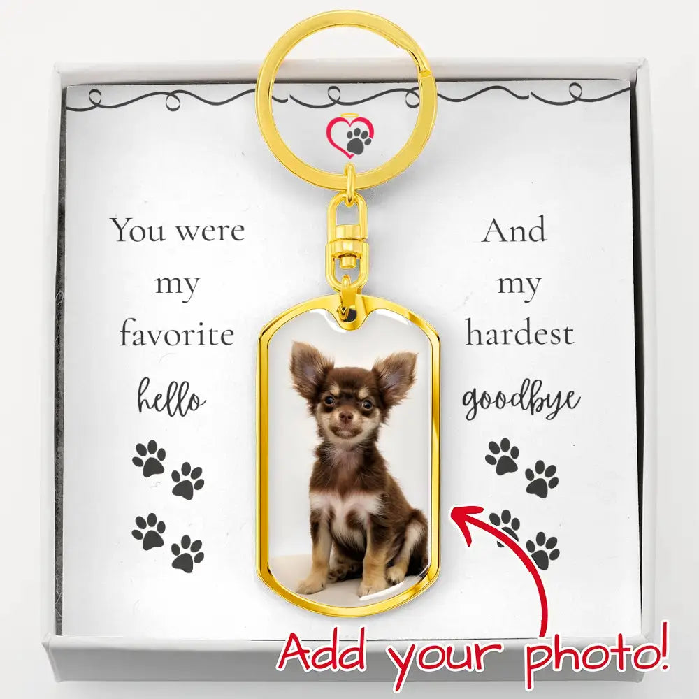 My Favorite Hello My Hardest Goodbye- Personalized Keychain (new) - Jewelry