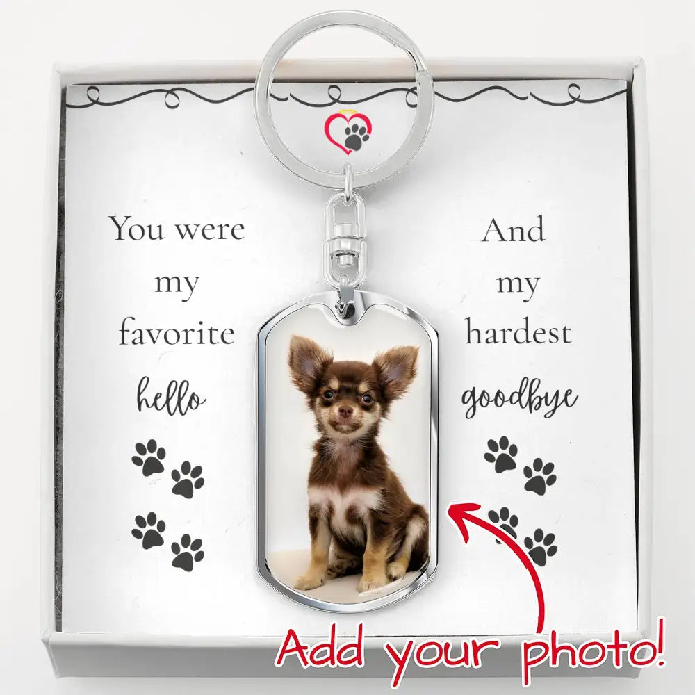 My Favorite Hello My Hardest Goodbye- Personalized Keychain (new) - Jewelry