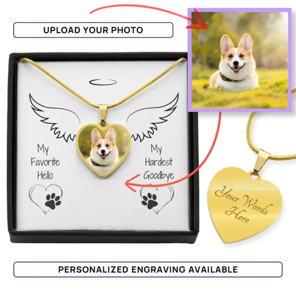 My Favorite Hello Heart Photo Necklace Jewelry