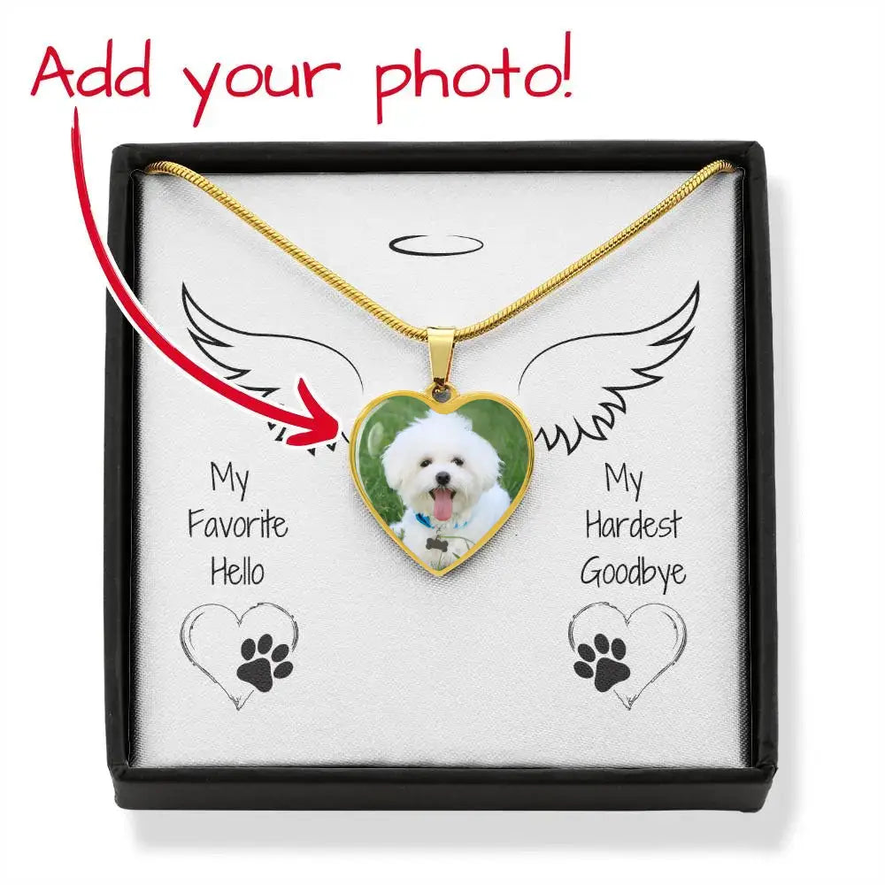My Hardest Goodbye Heart Necklace – Personalized Dog Memorial Keepsake - Jewelry