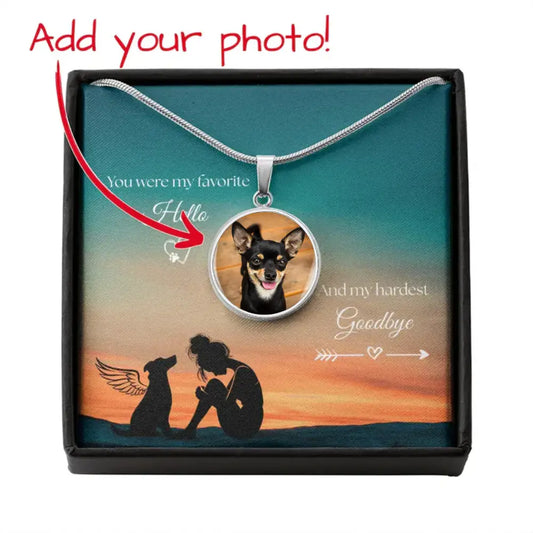 My Hardest Goodbye - Photo Circle Necklace - Jewelry