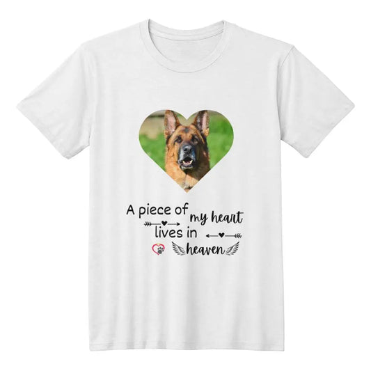 My Heart Lives In Heaven - Personalized T-Shirt - White / XS