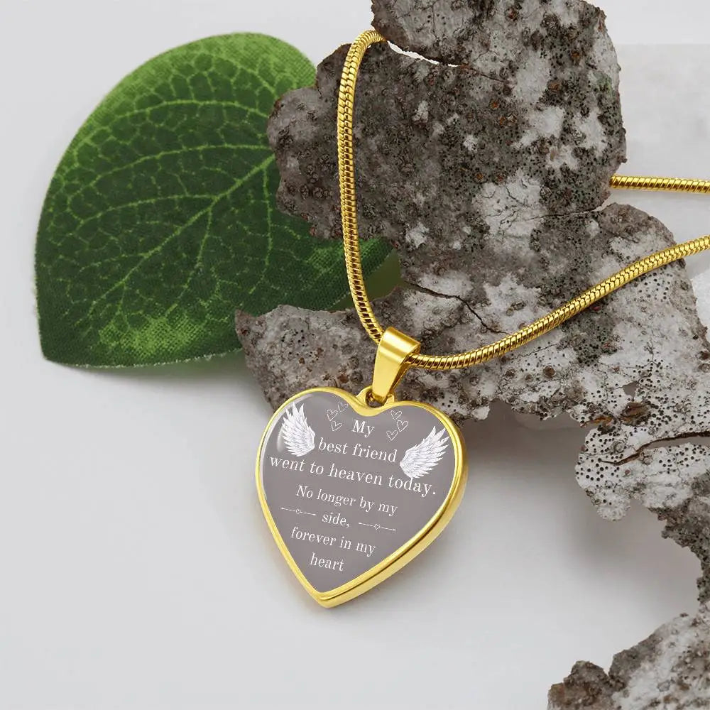 No Longer By My Side Forever In My Heart Necklace - Jewelry