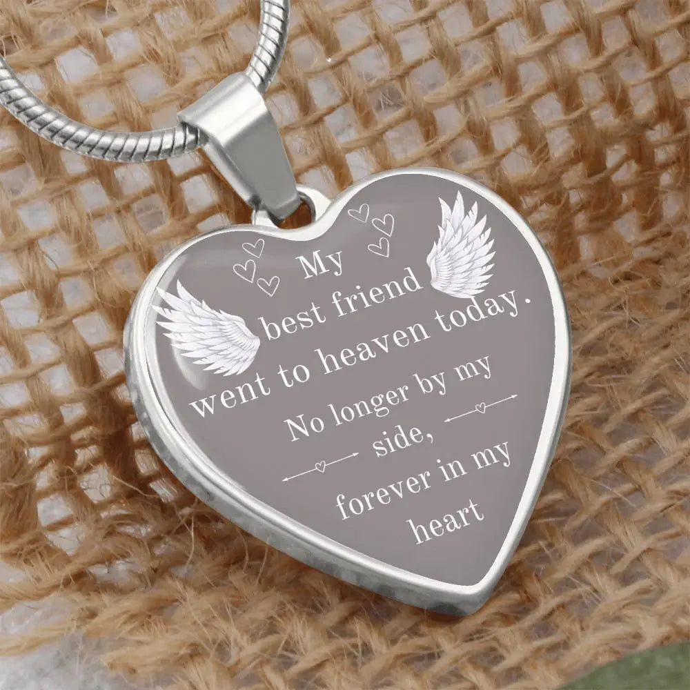 No Longer By My Side Forever In My Heart Necklace - Jewelry