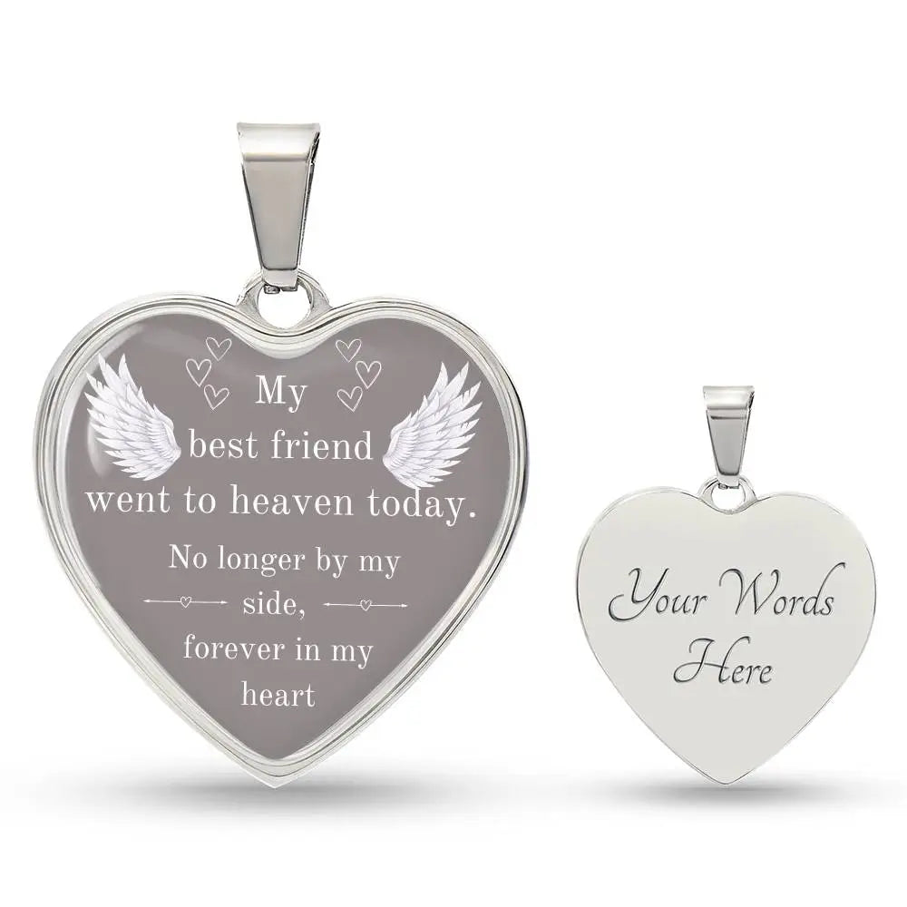 No Longer By My Side Forever In My Heart Necklace - Jewelry