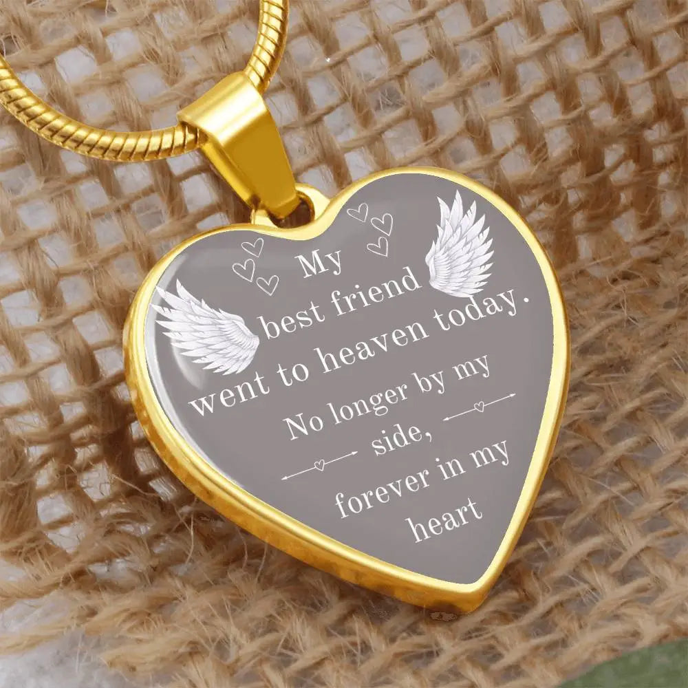No Longer By My Side Forever In My Heart Necklace - Jewelry