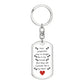 Paw Prints On My Heart Key Chain - Dog Tag with Swivel Keychain (Steel) / No - Jewelry Keychain