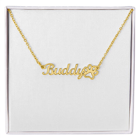 Missing My Dog Pawprint Necklace - In Loving Memory