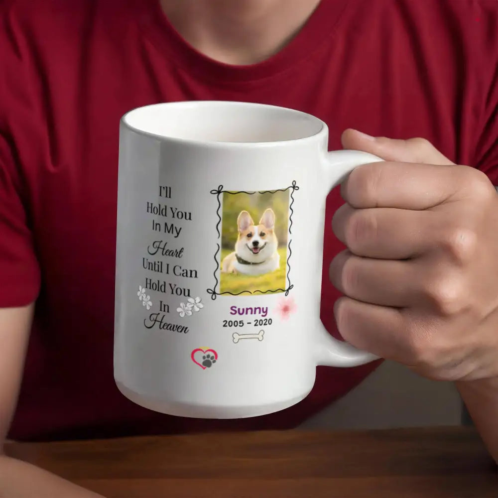 Personalized Dog Memorial Photo Mug – Honor Their Memory Every Morning