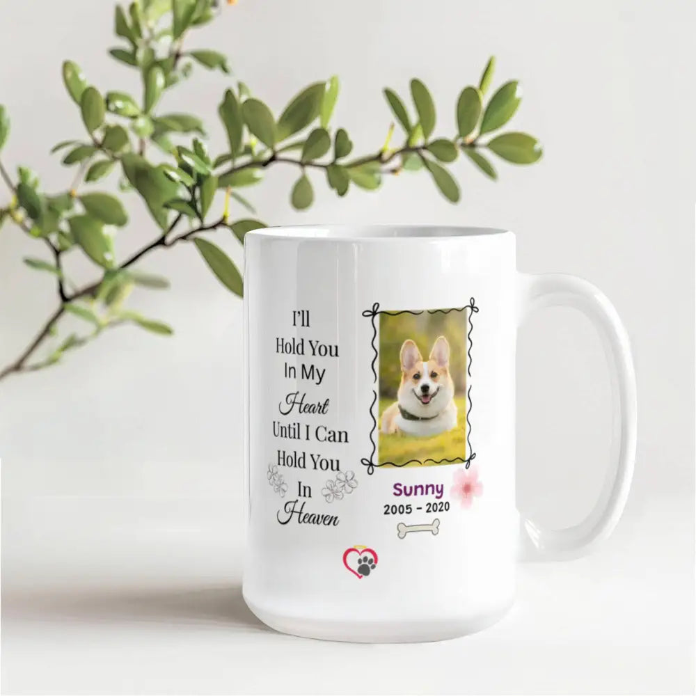 Personalized Dog Memorial Photo Mug – Honor Their Memory Every Morning